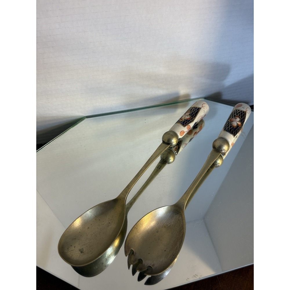 Slack & Barlow Serving Spoon And Fork Imari-Style